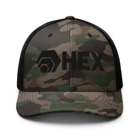 HEX Camouflage Trucker Hat (Embroidered)