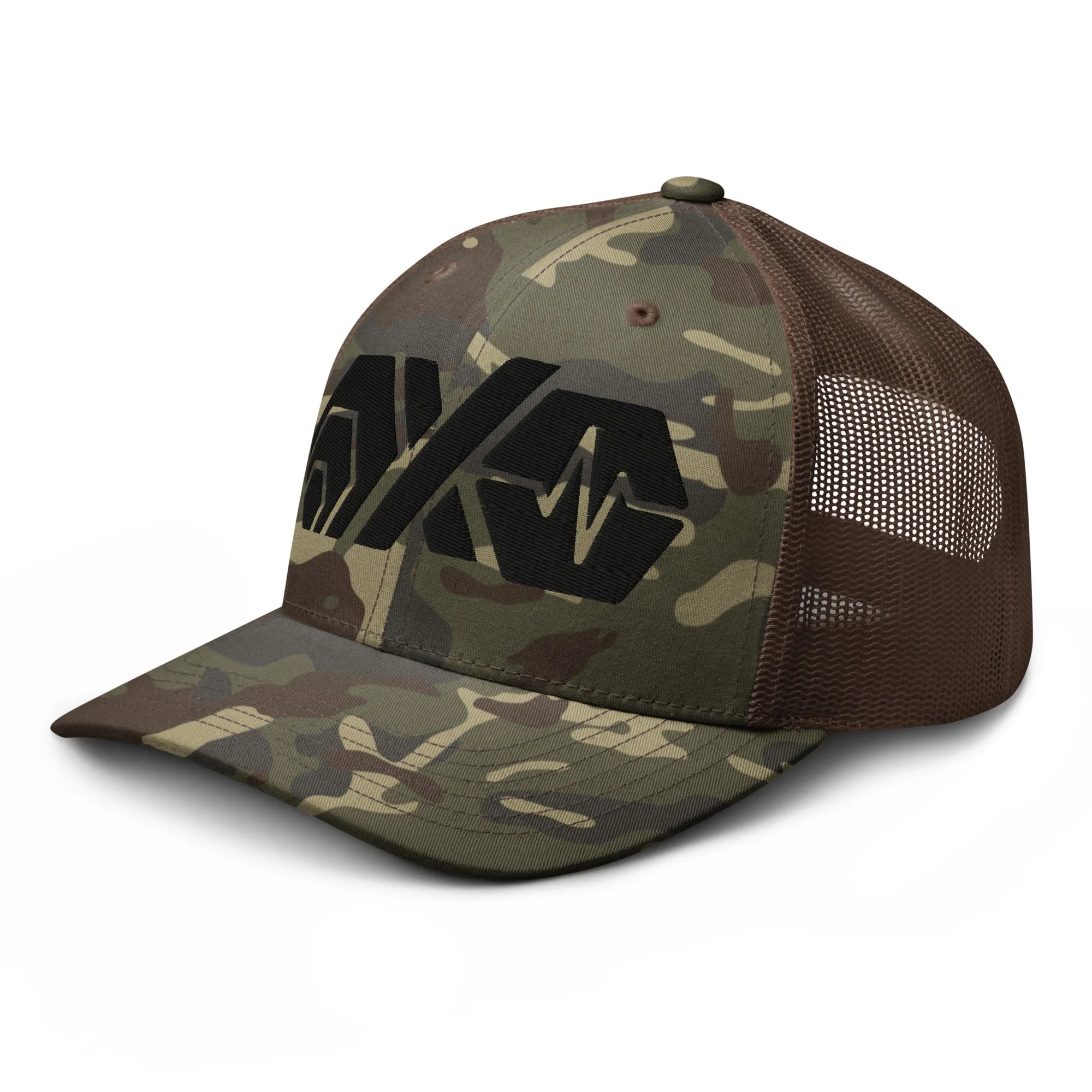 HEX PulseX and PulseChain Camouflage Trucker Hat (Embroidered)