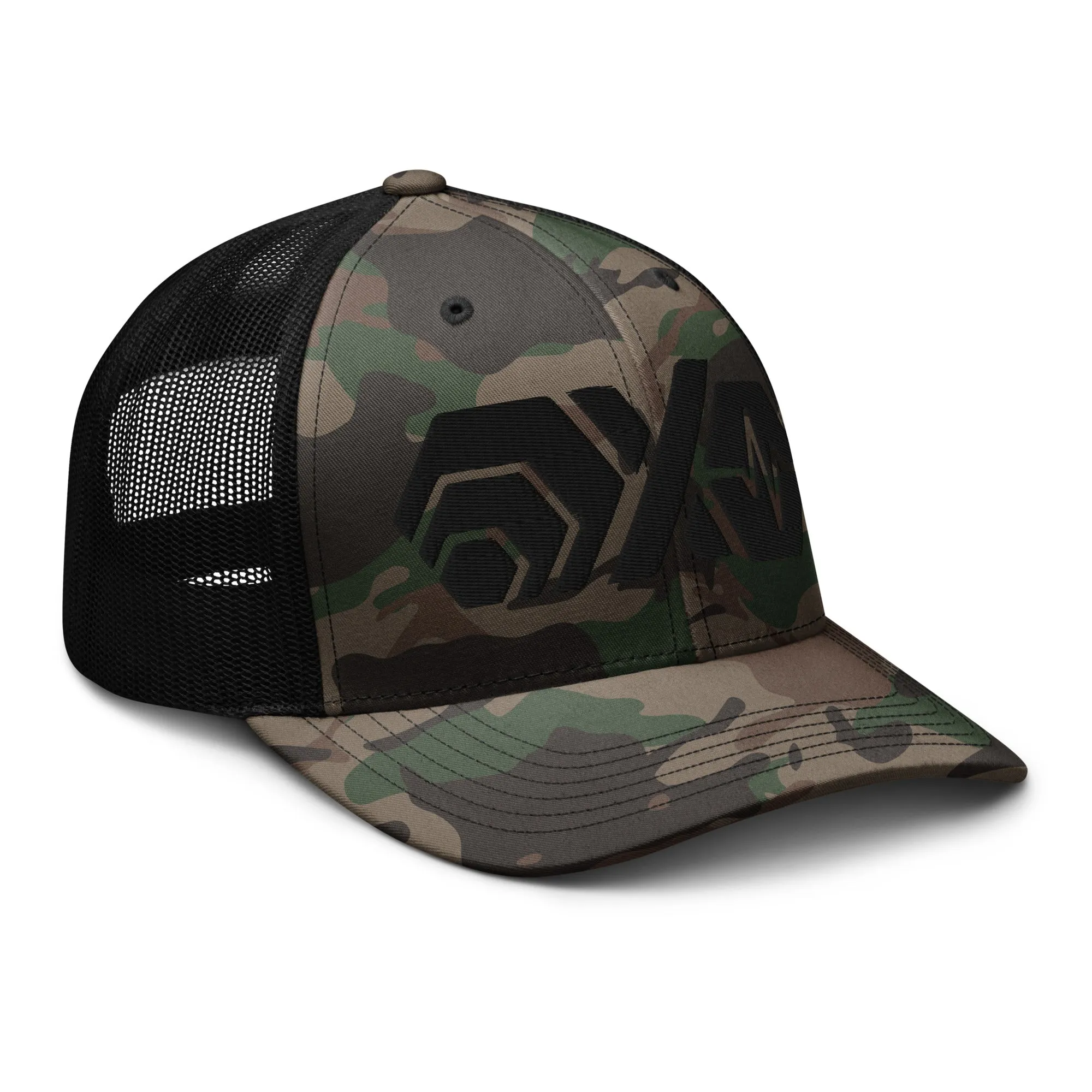 HEX PulseX and PulseChain Camouflage Trucker Hat (Embroidered)