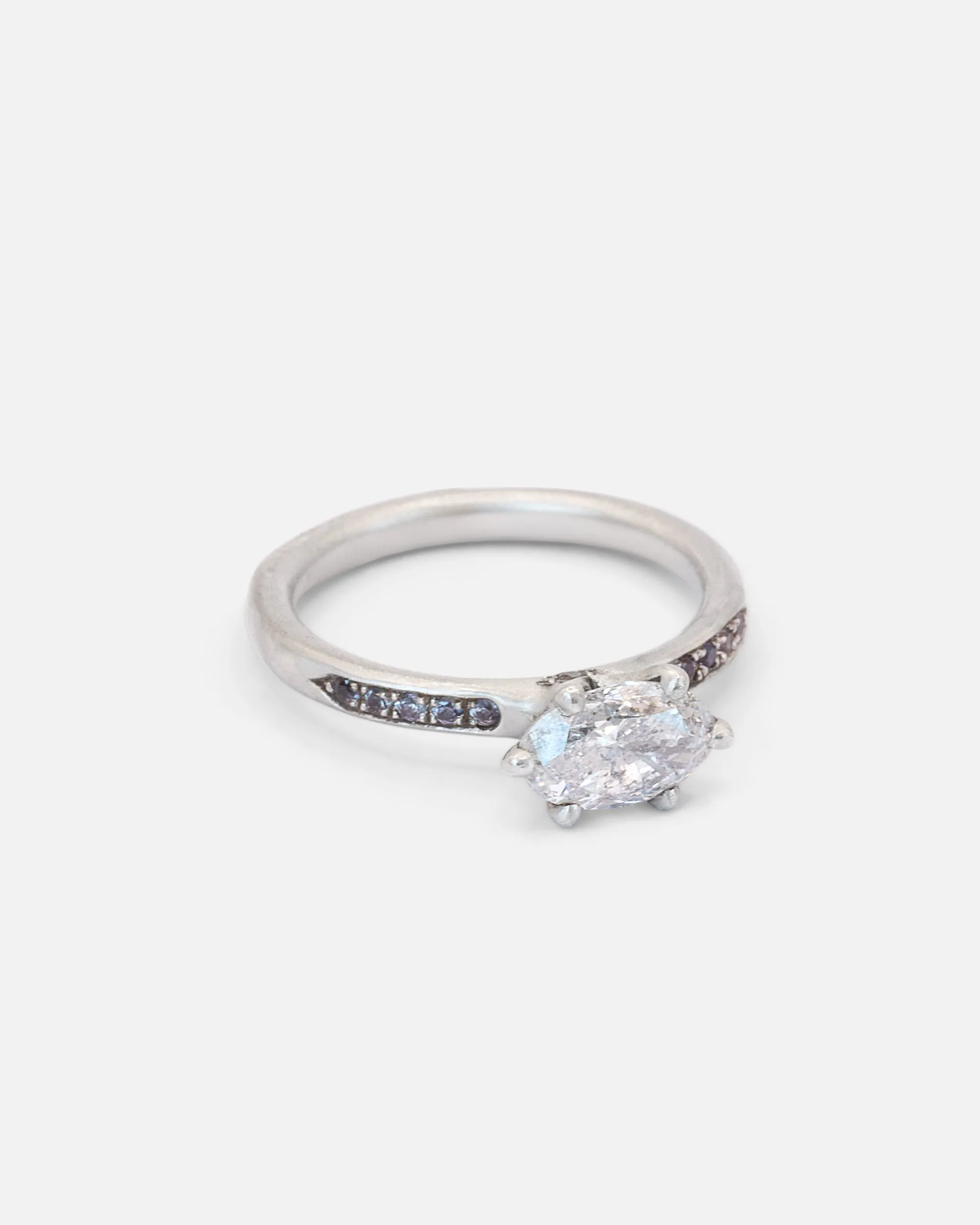 Imperatrix / Marquise Salt & Pepper Diamond Ring