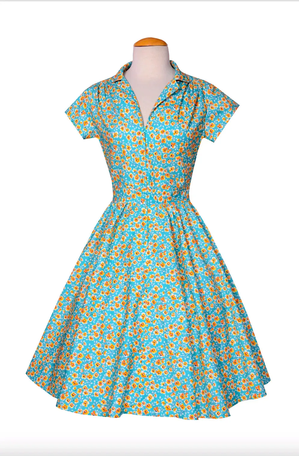 Joni Dress in Golden Poppy Print