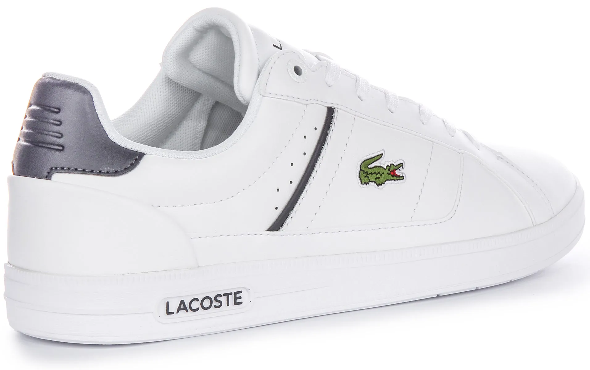 Lacoste Europa Pro In White Navy For Men