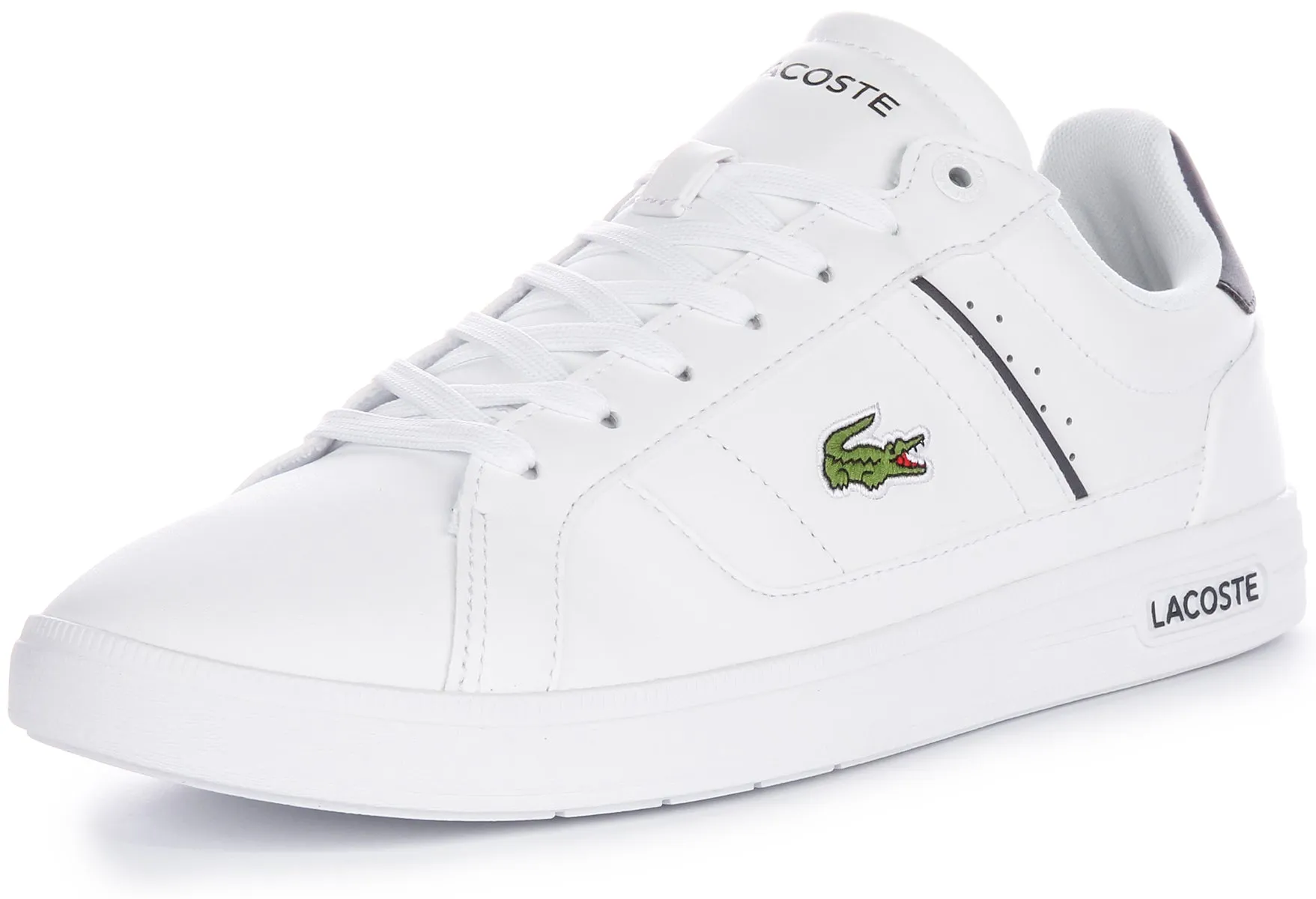 Lacoste Europa Pro In White Navy For Men