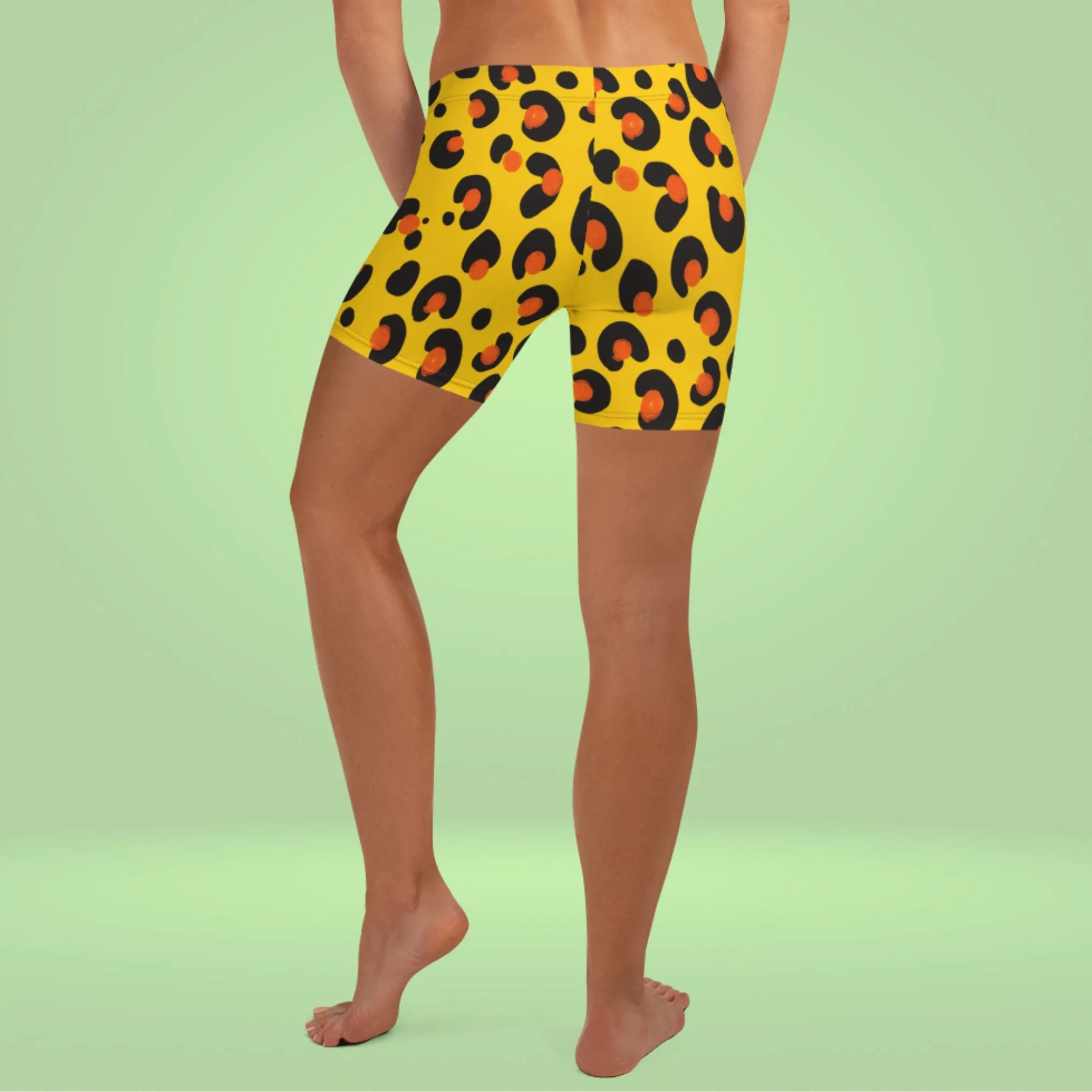 Leopard Print Bike Shorts