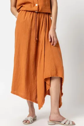 Lilla P Gauze Waterfall Cotton Skirt