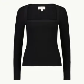 MARTINI LONG SLEEVE TOP BLACK