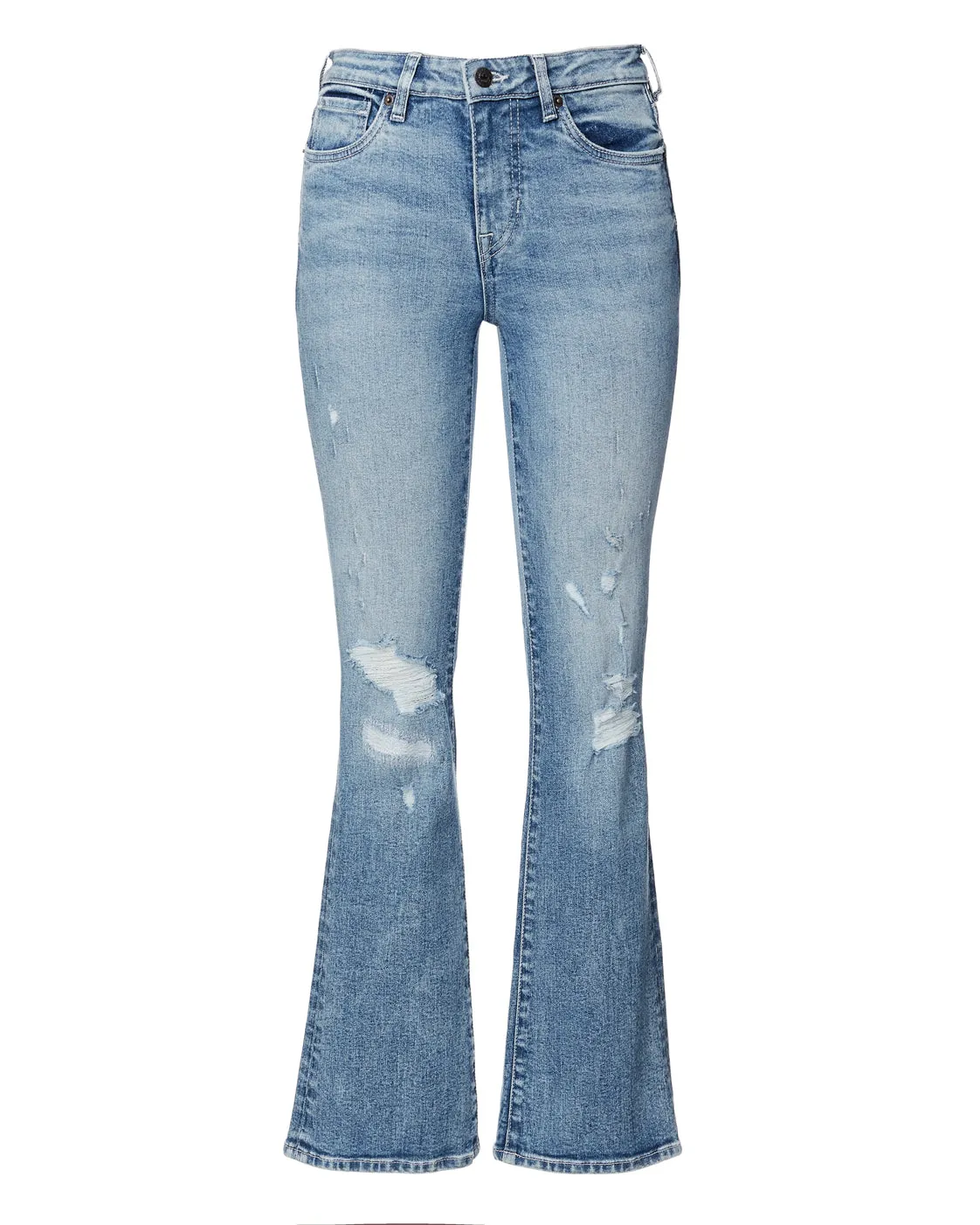 Mid Rise Bootcut Queen Women's Jeans in Worn Blue - BL15841