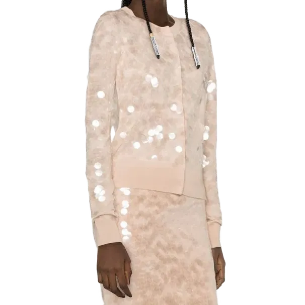 No. 21 Sequin-Embelllished Long Sleeve Cardigan