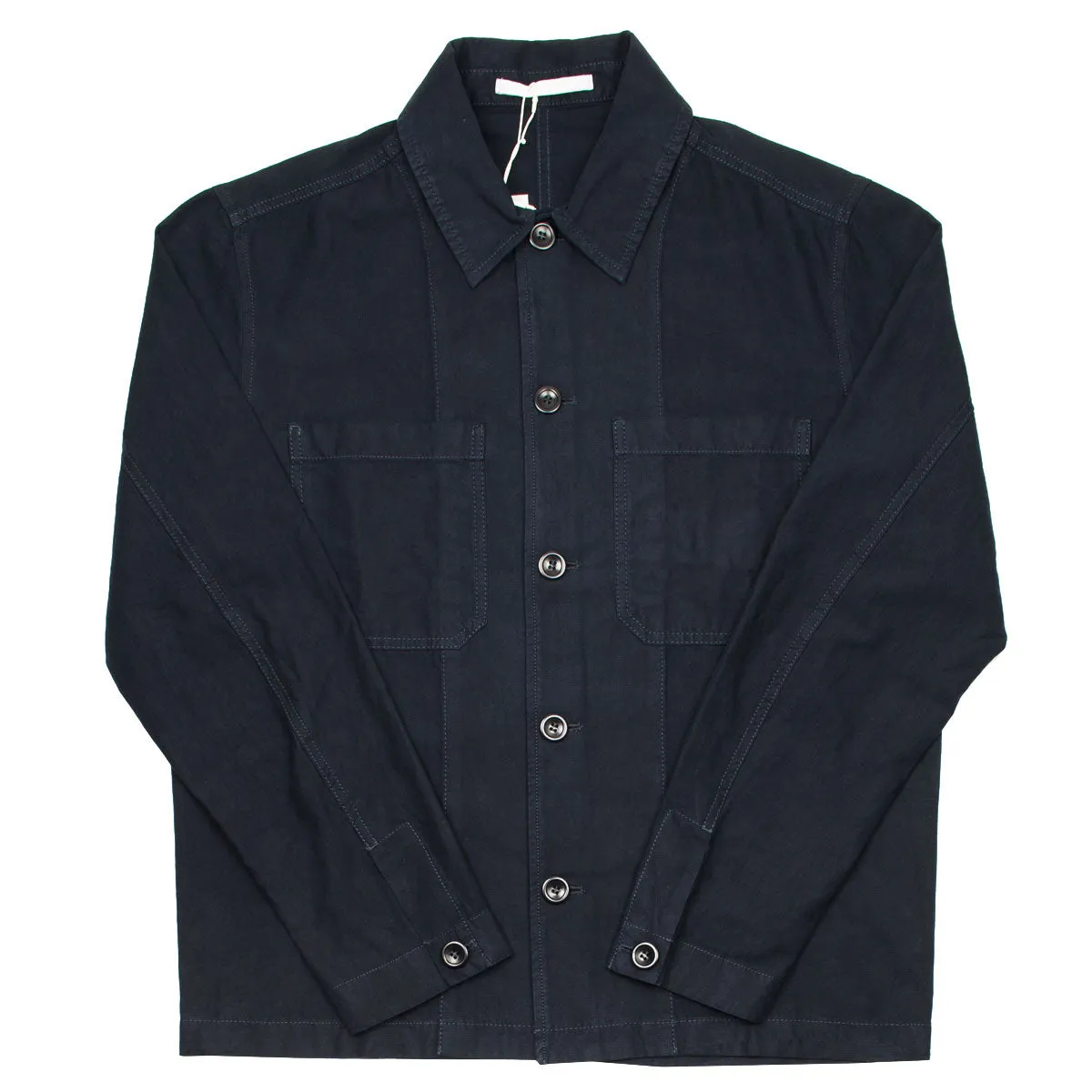 Norse Projects - Tyge Cotton Linen Overshirt - Dark Navy