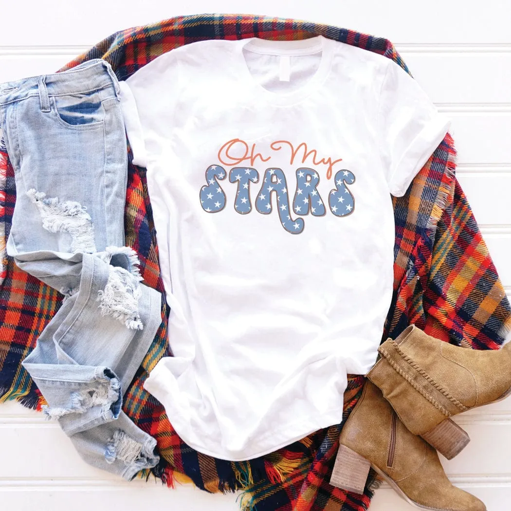 Oh My Stars Patriotic Graphic T-Shirt - TY150