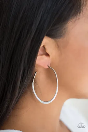 Paparazzi So Seren-DIP-itous White  Hoop Earrings