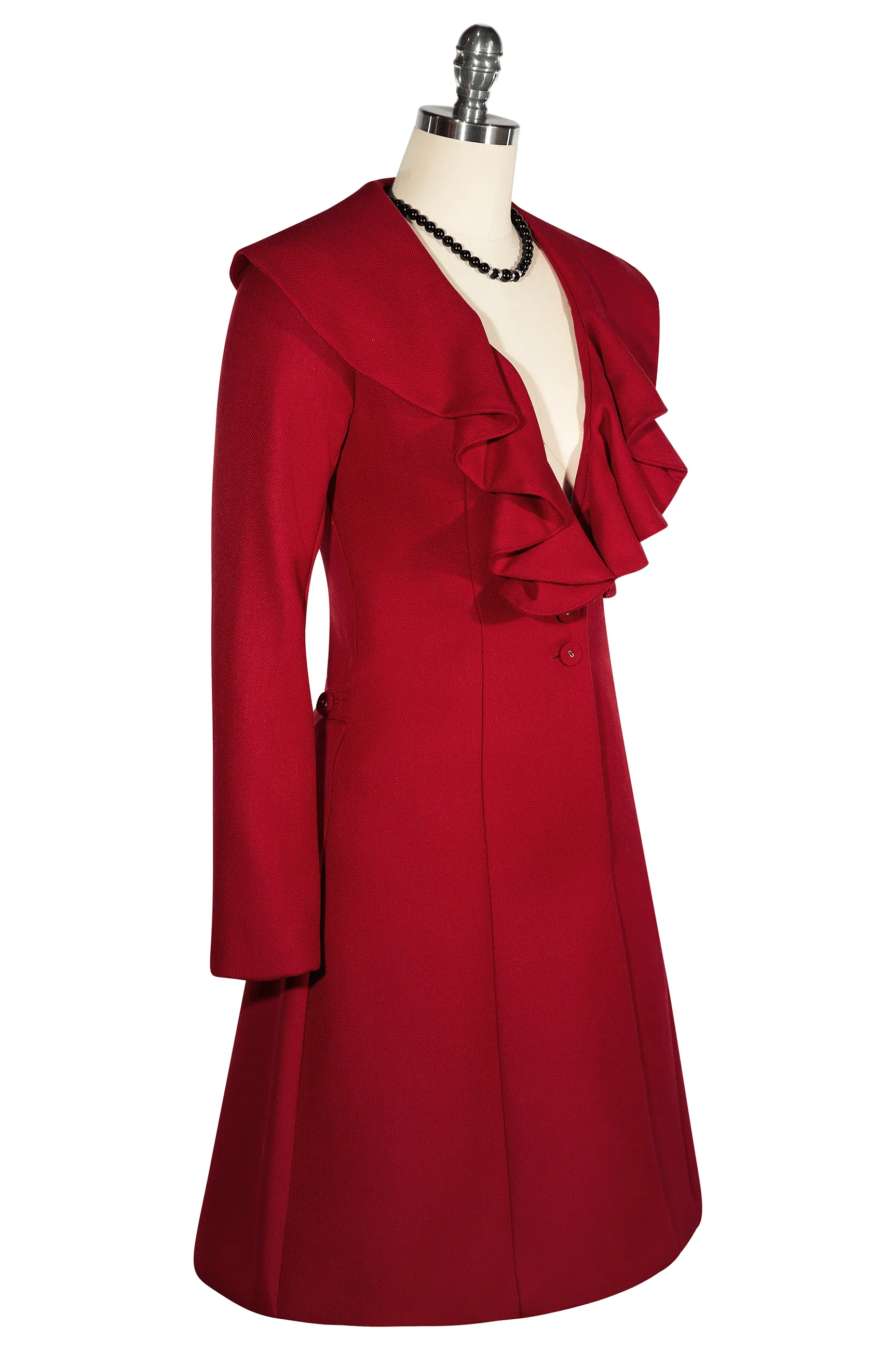 Poodles In Paris Coat (Burgundy/Red)