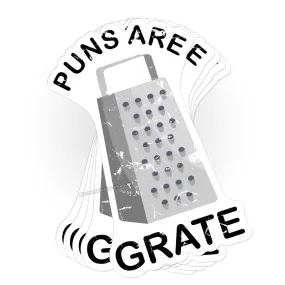 Puns Are Grate sticker