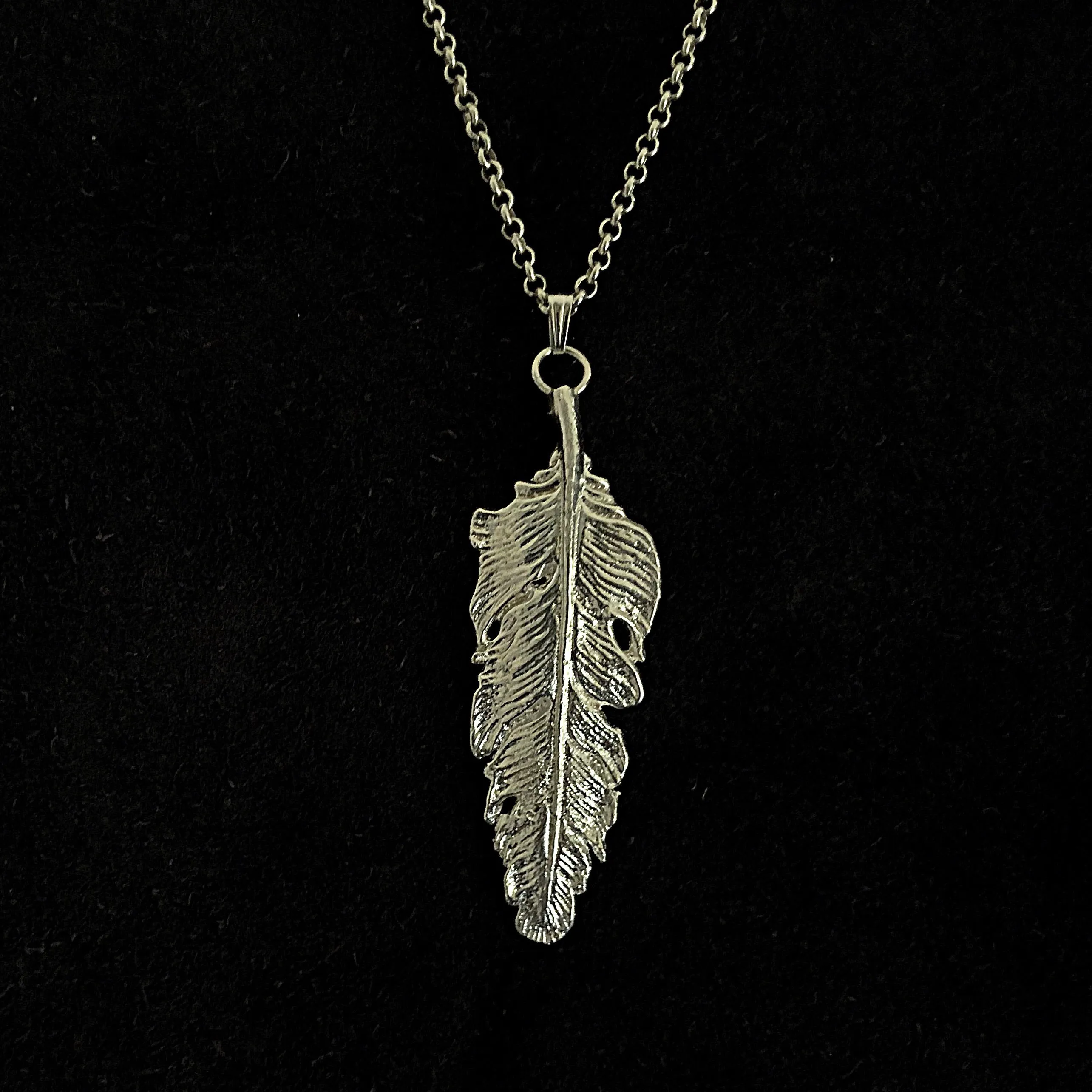 Raven Feather Necklace