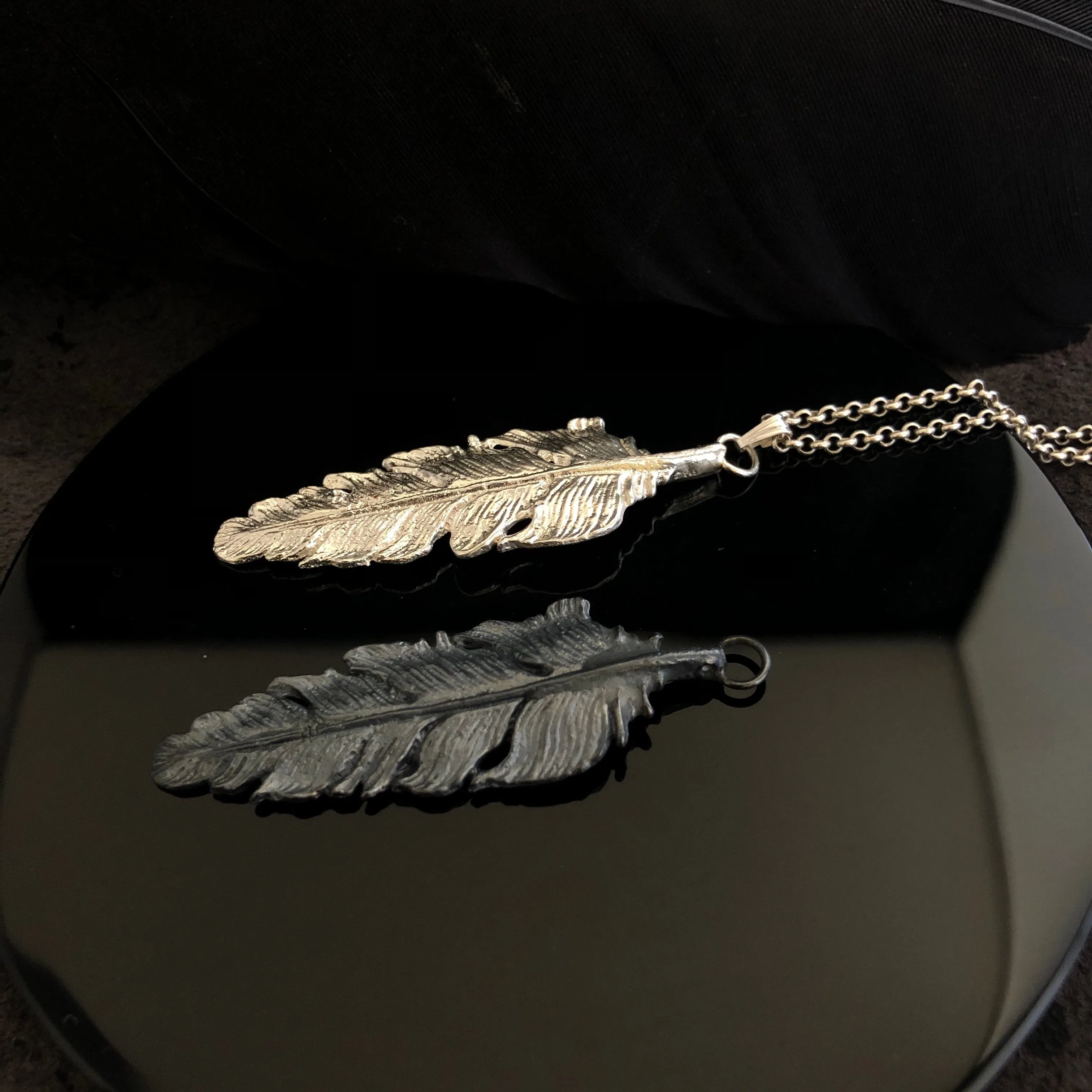 Raven Feather Necklace