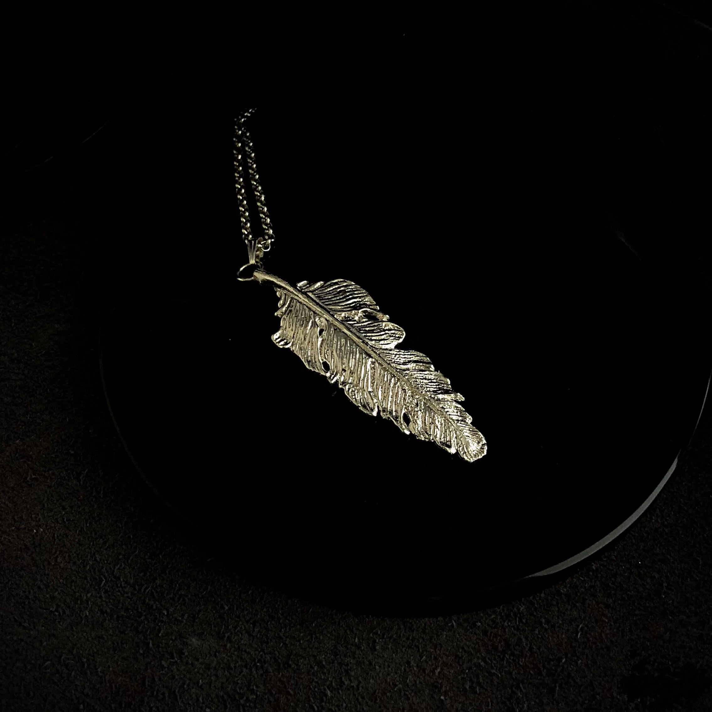 Raven Feather Necklace