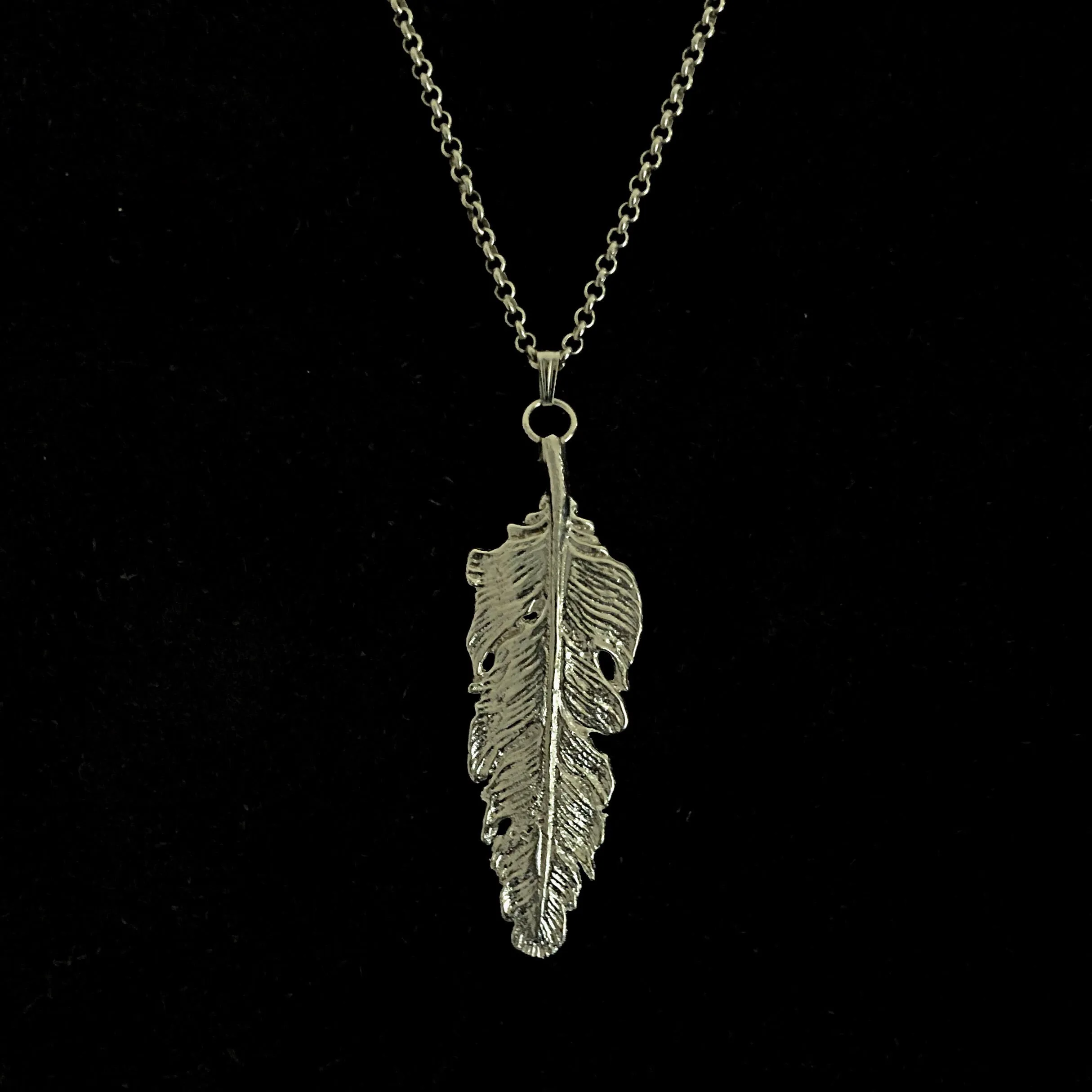 Raven Feather Necklace