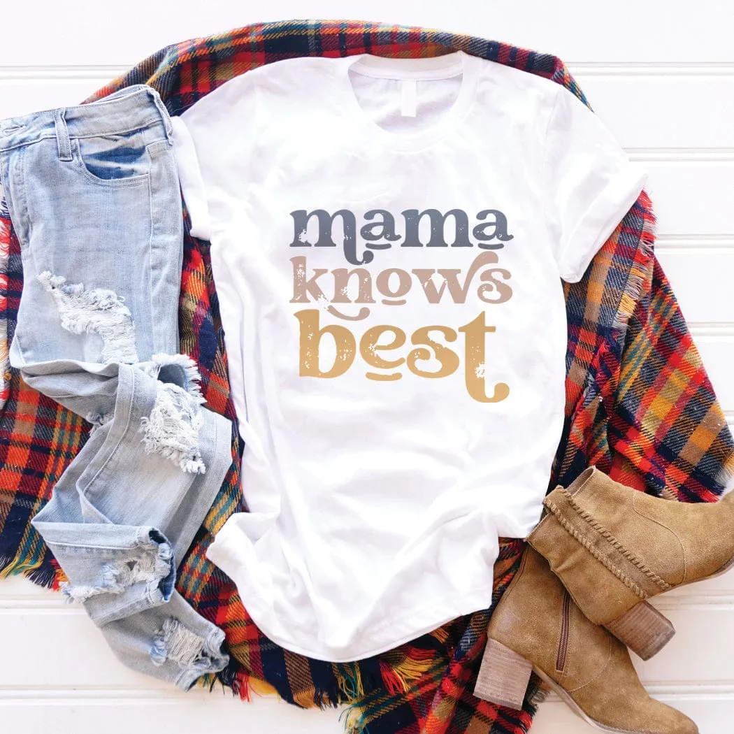 Retro Mama Knows Best Graphic T-Shirt - ML151