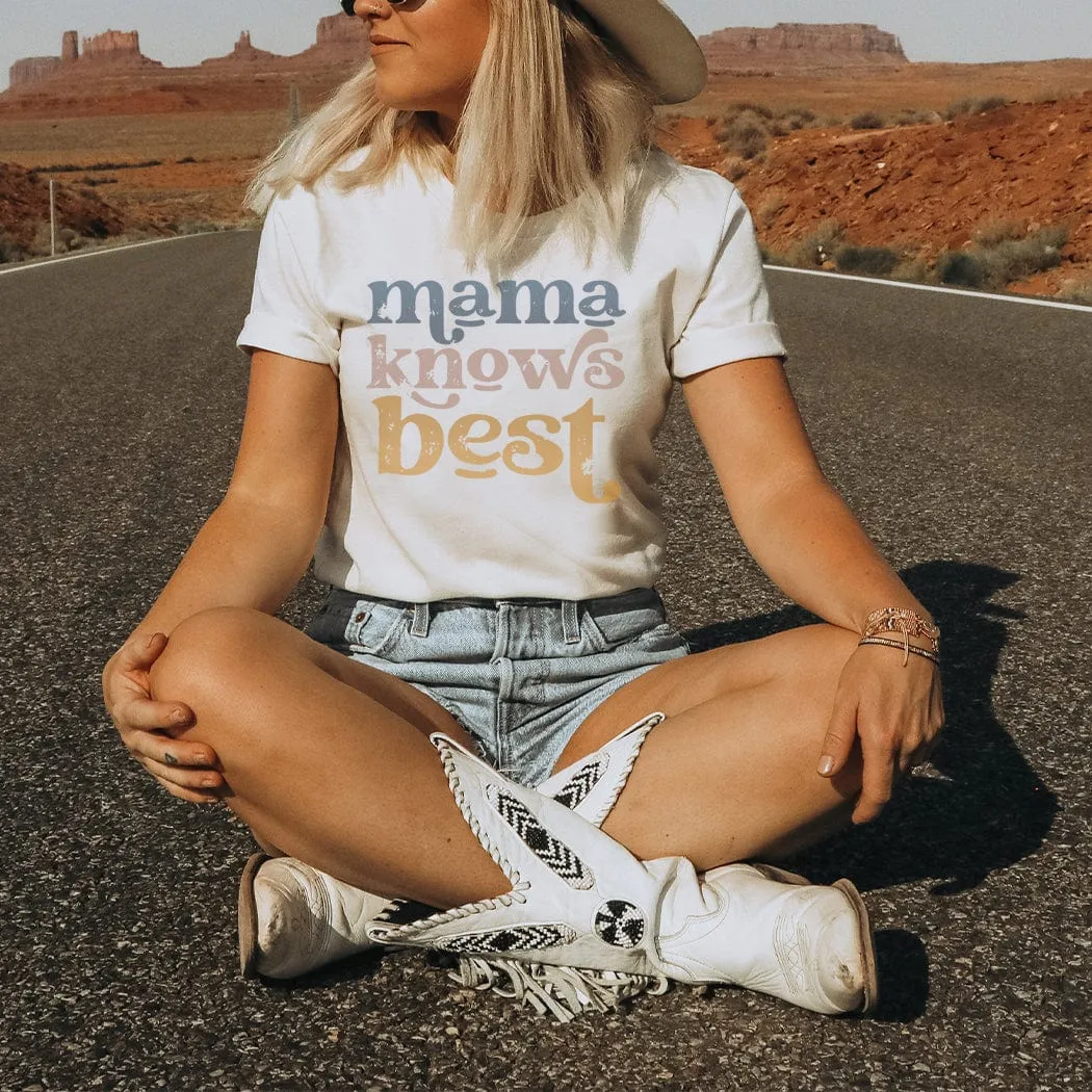 Retro Mama Knows Best Graphic T-Shirt - ML151