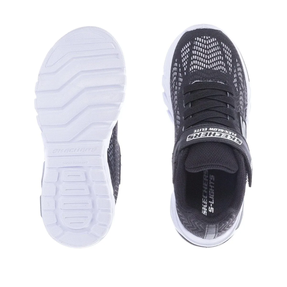 Skechers Toddler's Flex-Glow Elite Black/Silver