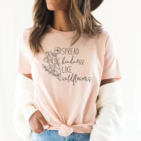 Spread Kindness Floral Spring Graphic T-Shirt - SP421