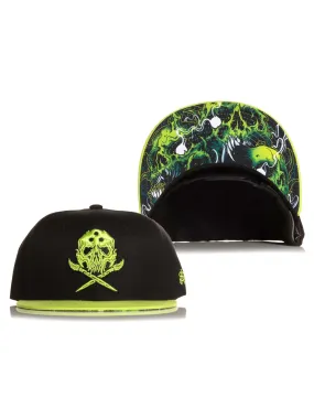 Sullen Men's Grime Skulls Snapback Hat