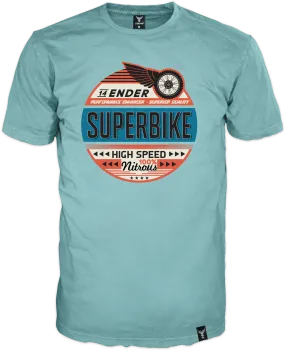 T-Shirt 14ender Superbike medium blue