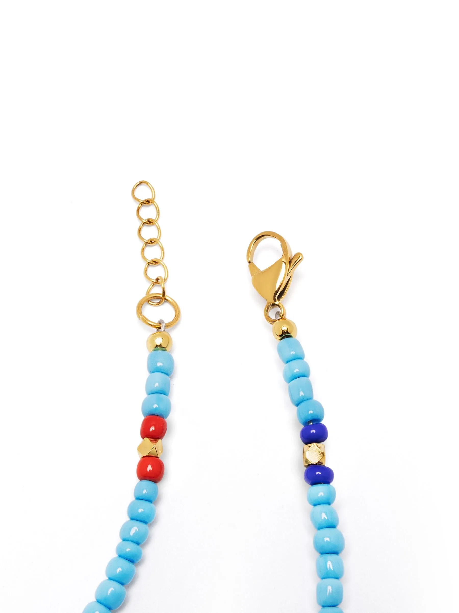 The Mykonos Collection - Vintage Turquoise, Red and Blue Glass Beads