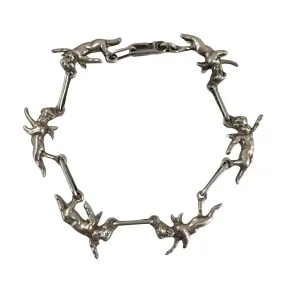 V I N T A G E // angel team / sterlings silver cherub chain bracelet / 7.25