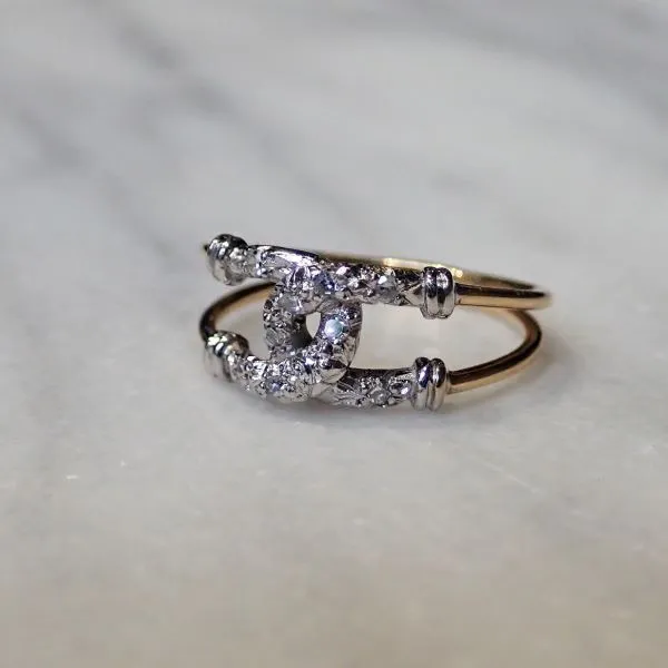 Vintage Diamond Link Ring