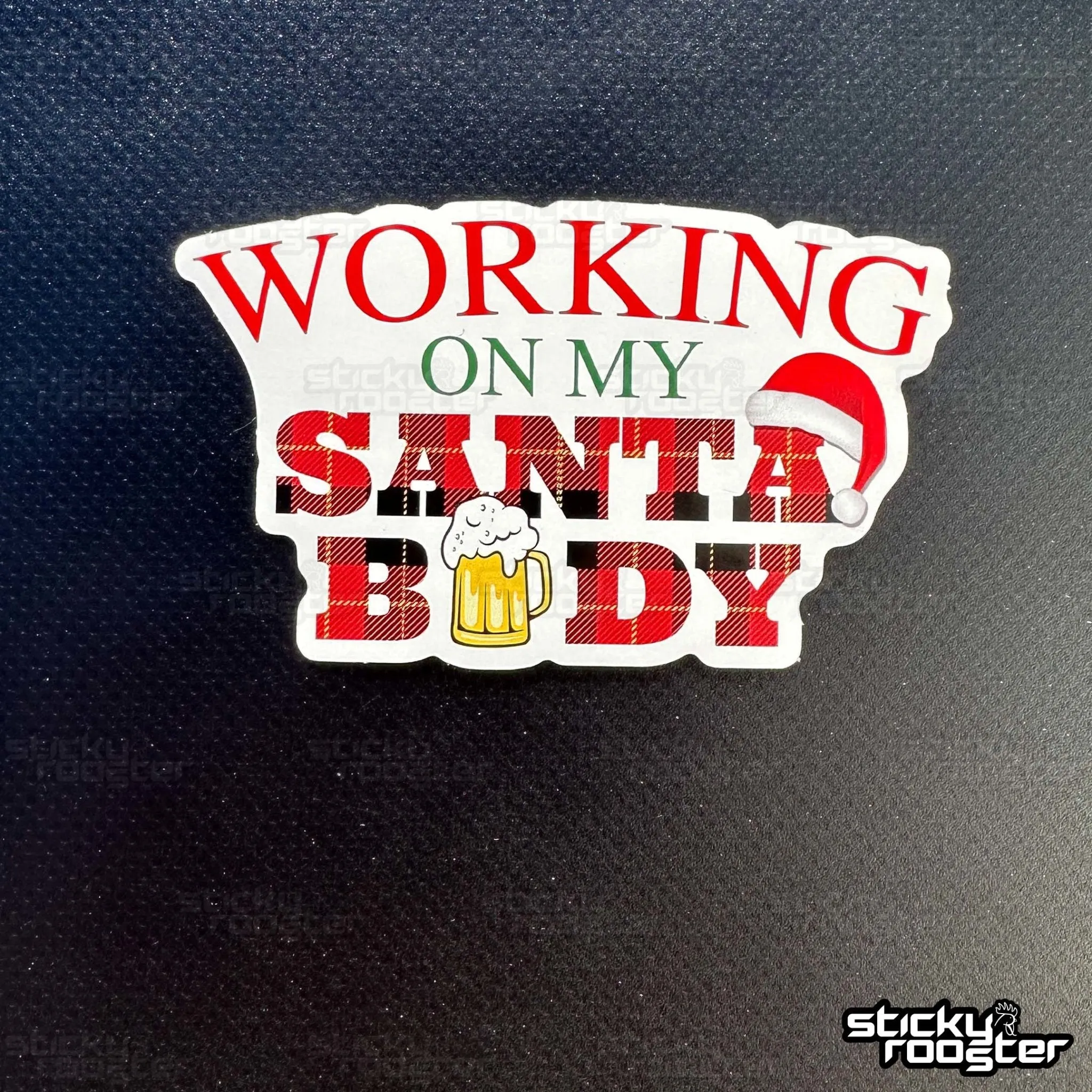 Working On My Santa Body sticker