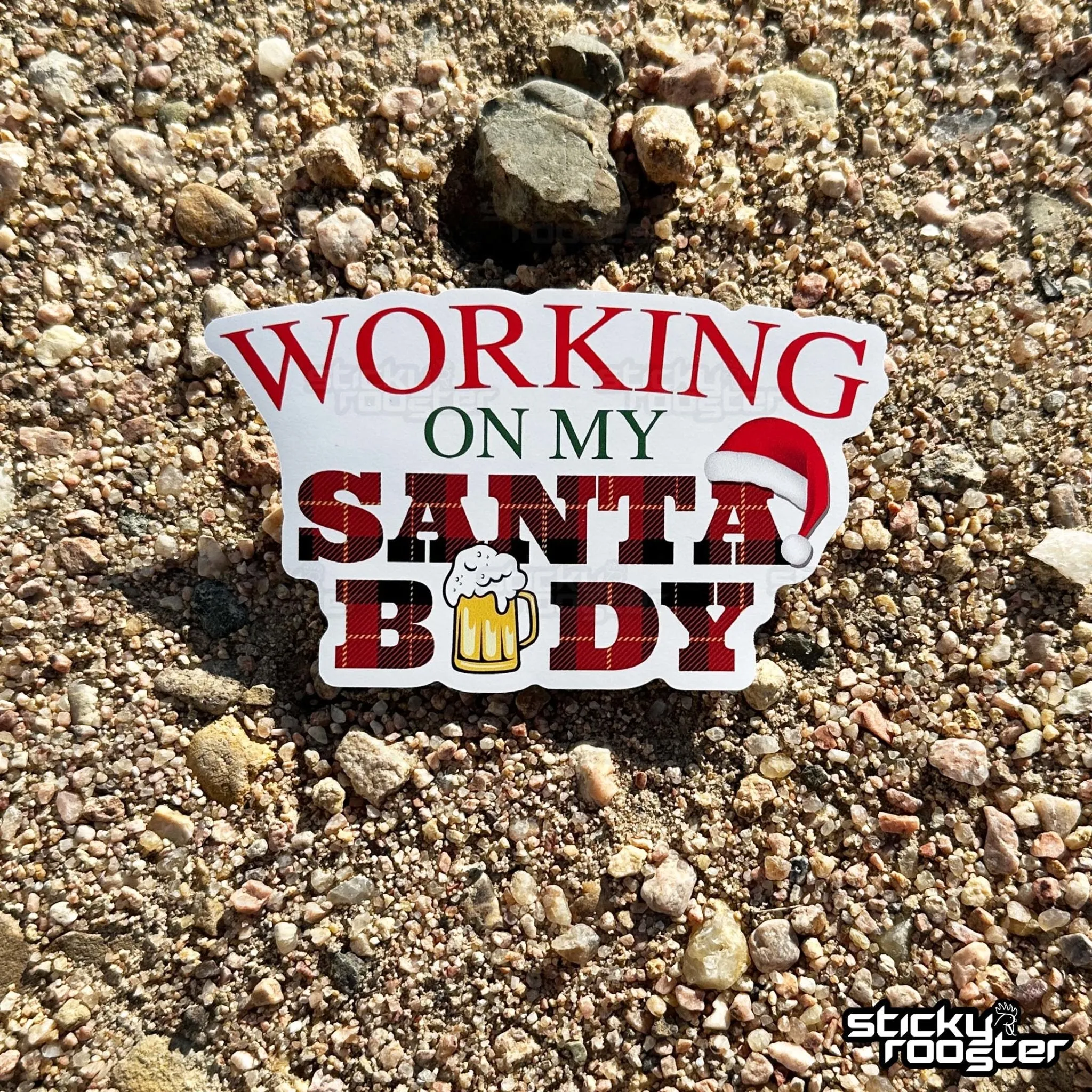 Working On My Santa Body sticker